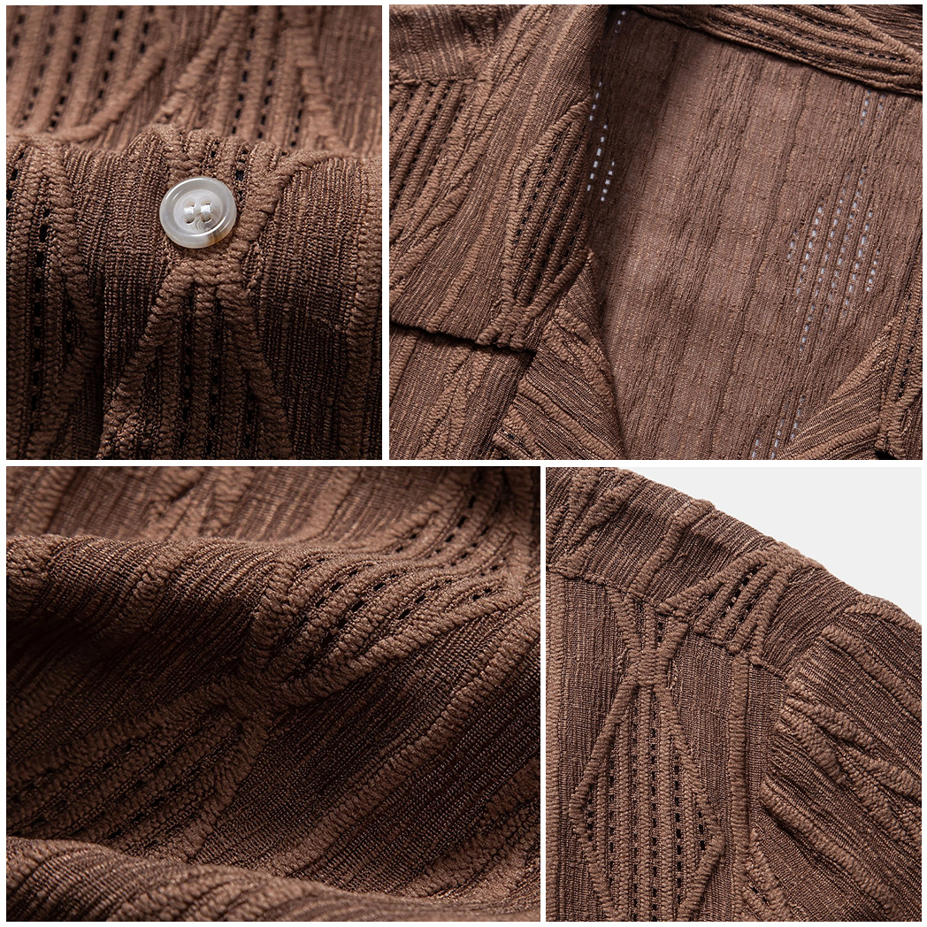 DEMY-SINCLAIRE JACQUARD CUBAN SHIRT & SHORTS SET