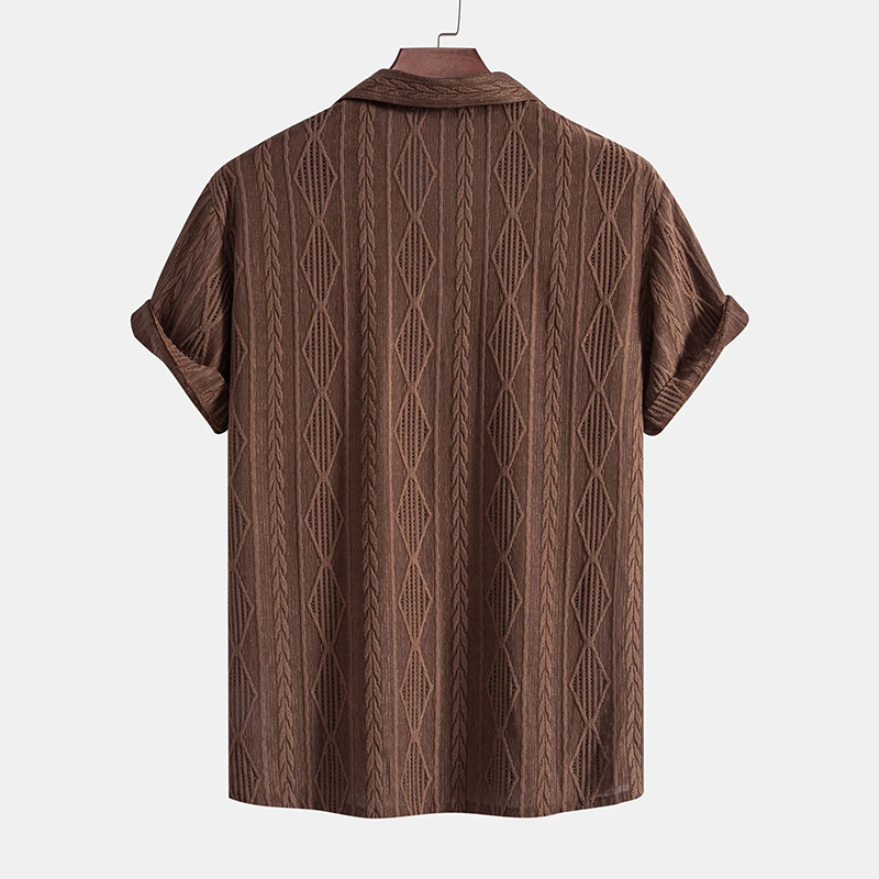 DEMY-SINCLAIRE JACQUARD CUBAN SHIRT & SHORTS SET