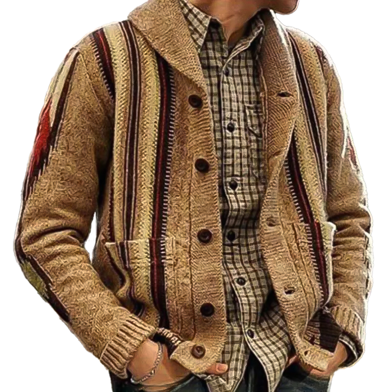 HARLOW LEGACY JACQUARD KNIT CARDIGAN