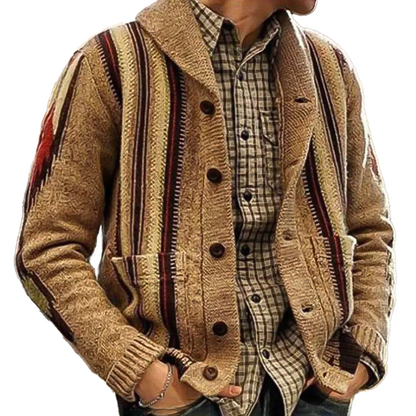 HARLOW LEGACY JACQUARD KNIT CARDIGAN
