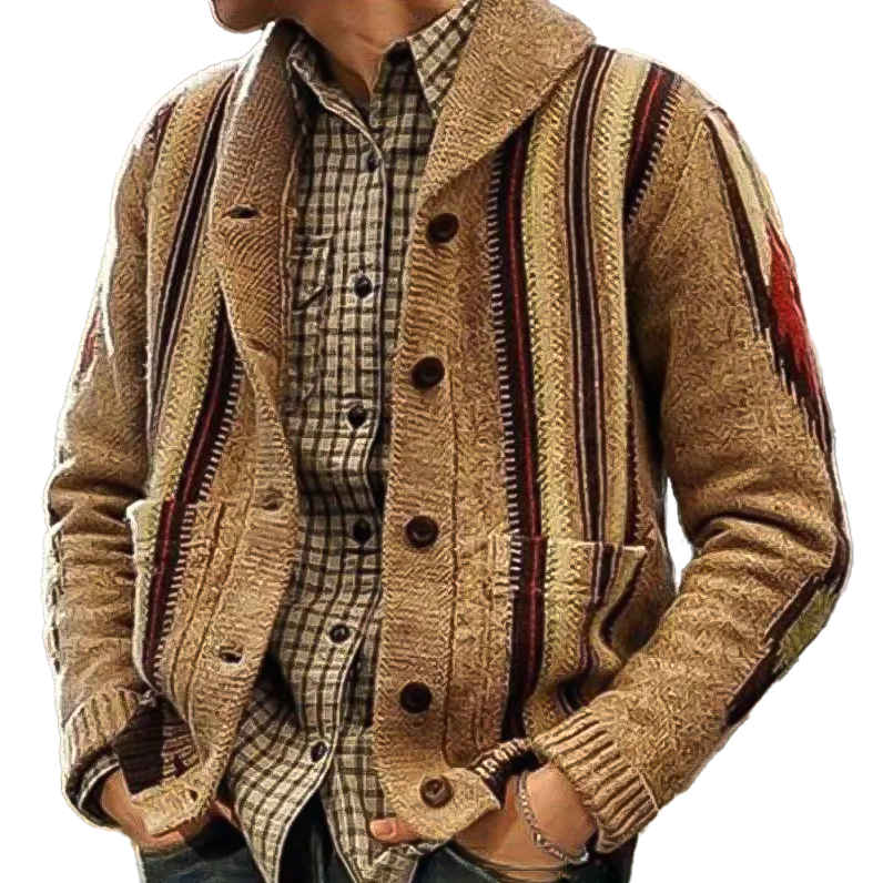 HARLOW LEGACY JACQUARD KNIT CARDIGAN