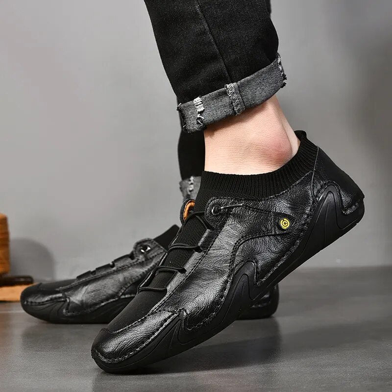 Andrew's Leather Slip-on Shoes