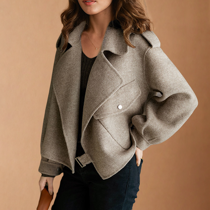 CHÂTEAUCHIC VINTAGE CRÊPE WOOL JACKET