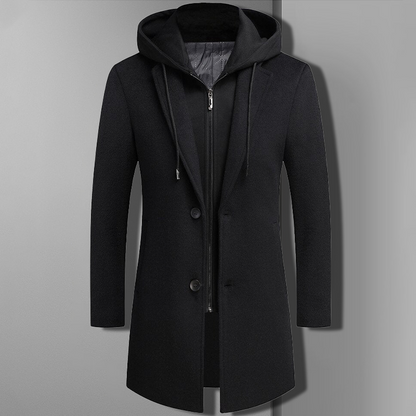 Samuel Sleek Wool Blend Overcoat