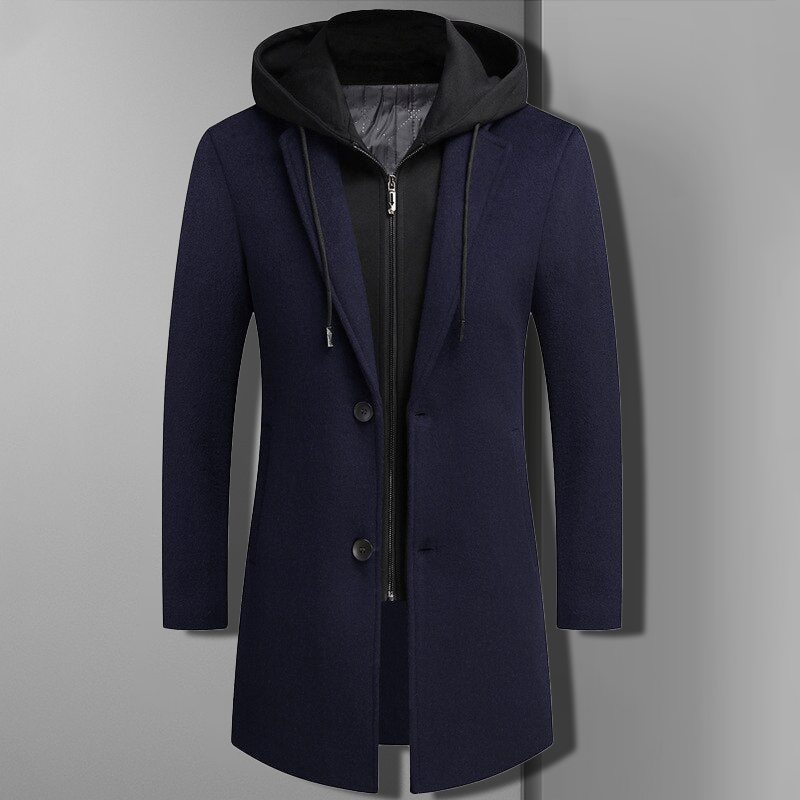 Samuel Sleek Wool Blend Overcoat