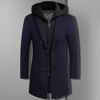 Samuel Sleek Wool Blend Overcoat