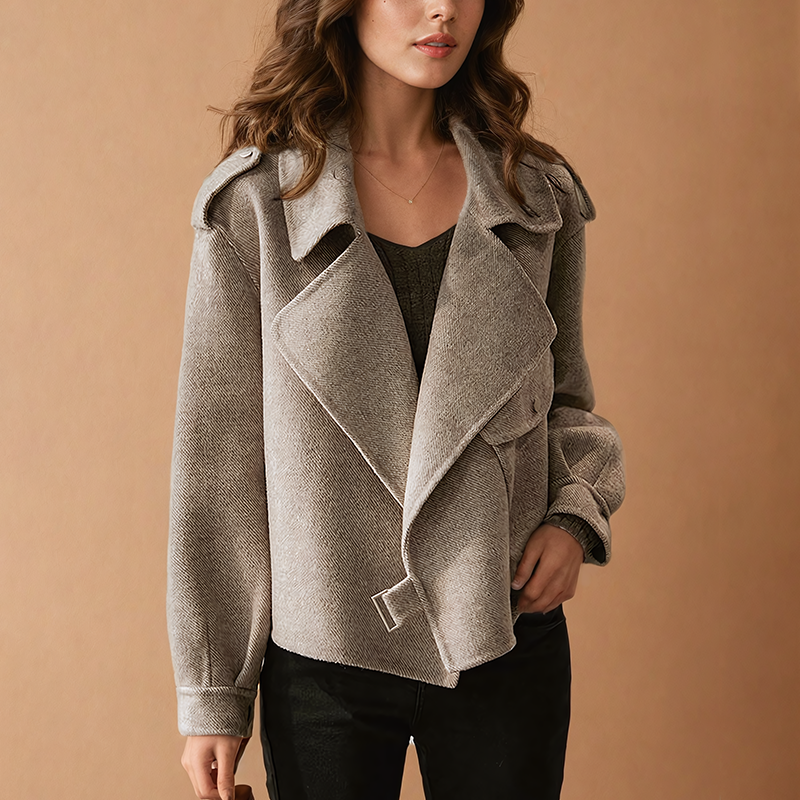 CHÂTEAUCHIC VINTAGE CRÊPE WOOL JACKET