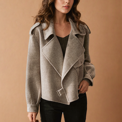 CHÂTEAUCHIC VINTAGE CRÊPE WOOL JACKET