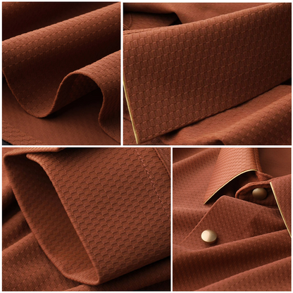 KENT DEVOÎR SARTORIAL WAFFLE KNIT DRESS SHIRT