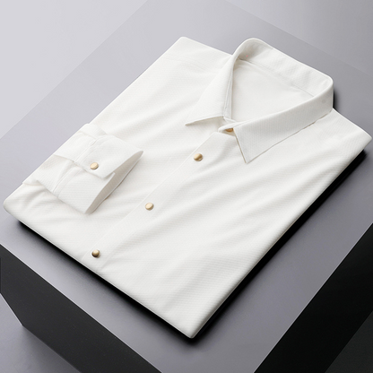 KENT DEVOÎR SARTORIAL WAFFLE KNIT DRESS SHIRT