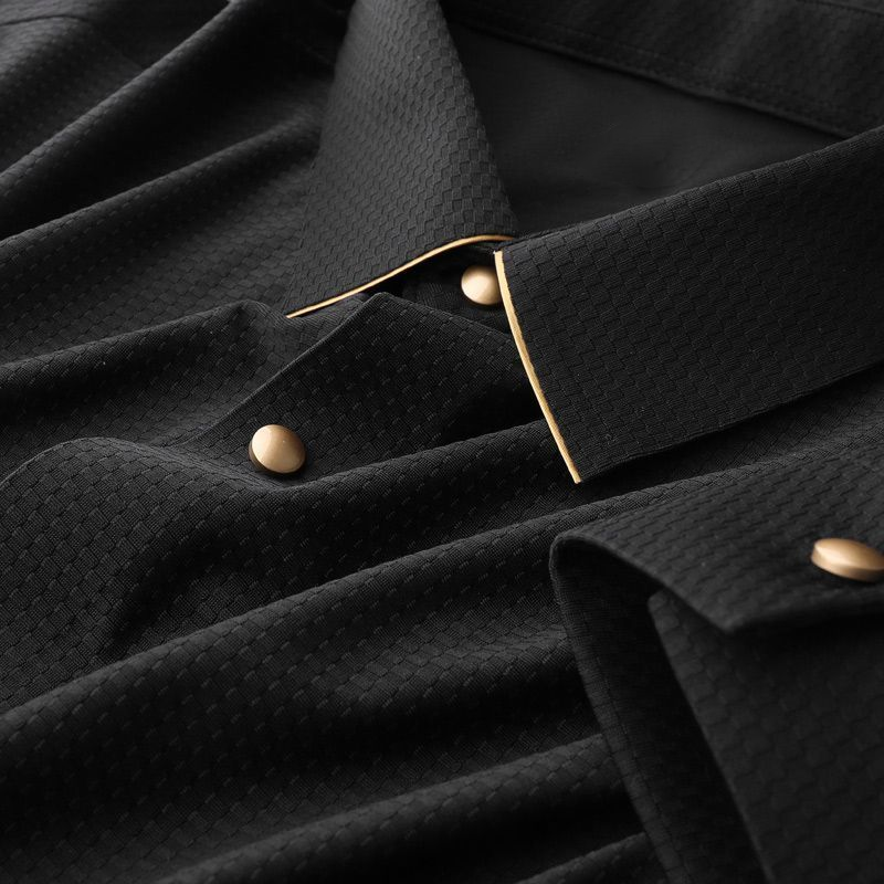 KENT DEVOÎR SARTORIAL WAFFLE KNIT DRESS SHIRT