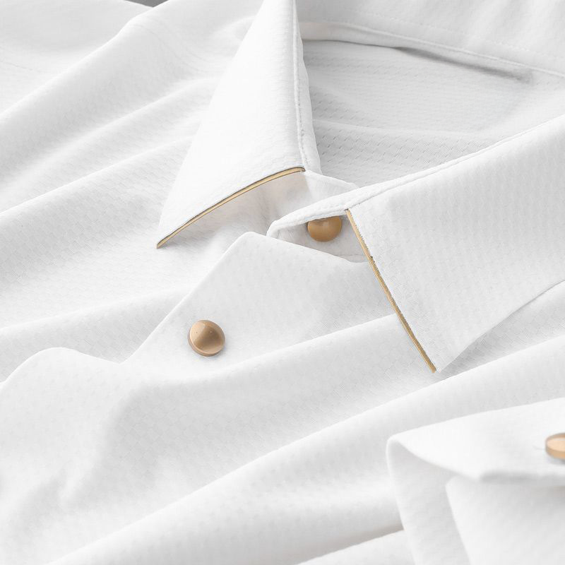 KENT DEVOÎR SARTORIAL WAFFLE KNIT DRESS SHIRT