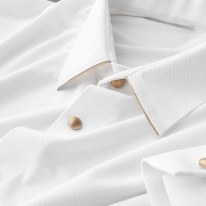 KENT DEVOÎR SARTORIAL WAFFLE KNIT DRESS SHIRT