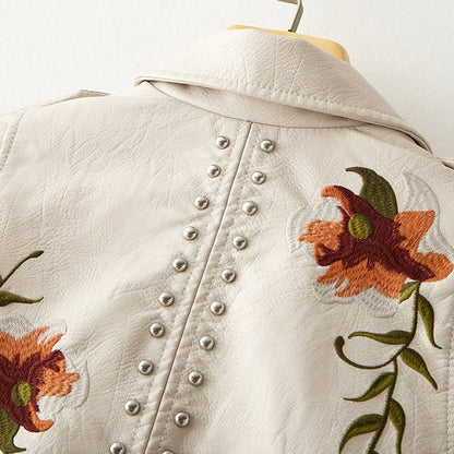 Arantique™ Floral Leather Jacket