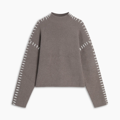 CHÉRIE PATCHWORK KNIT TURTLENECK