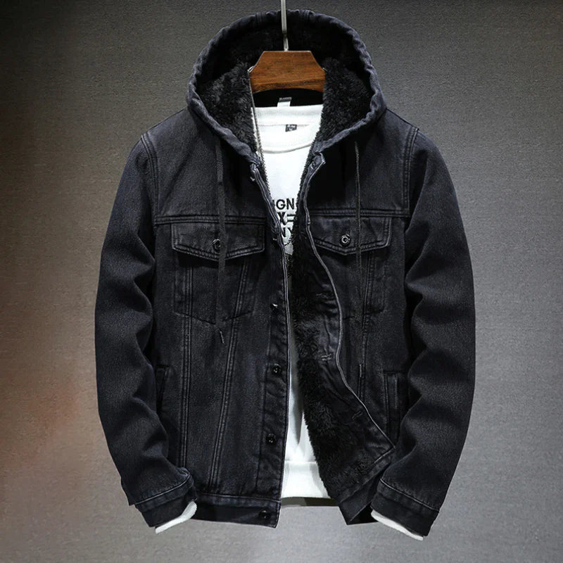 Andreas Urban hooded denim jacket