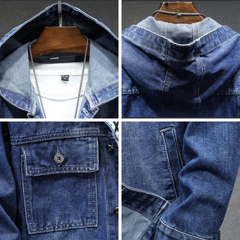 Andreas Urban hooded denim jacket