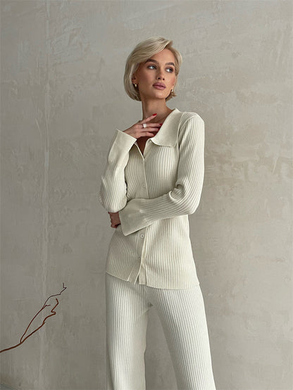 L'Auclair Knitted Two Piece Set