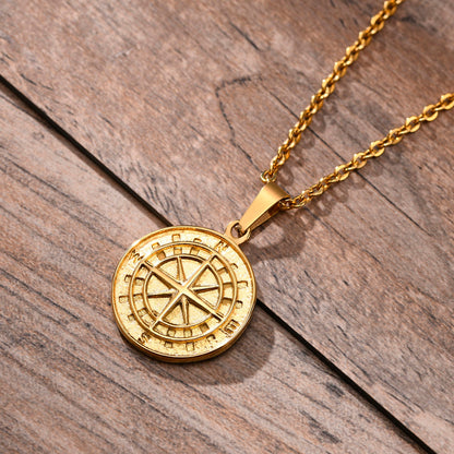 Onyx Sense of Freedom Compass Necklace